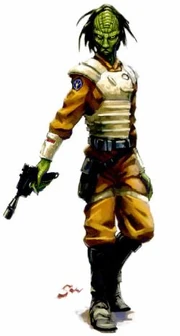 Ein Falleen als Pilot in der Rebellen-Allianz