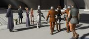 Yoda und die anderen bei der Rückkehr von Ahsoka und Amidala