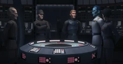 Alexsandr Kallus begegnet erstmals Gr0ßadmiral Thrawn, welcher sich nun um die Phönix-Rebellen kümmern soll