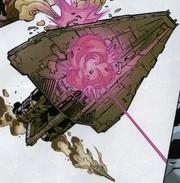 Die  schießen die Acclamator-Kreuzer ab.