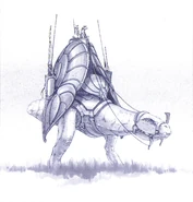 Eine Konzeptzeichnung eines Fambaas als Gefechtsstand