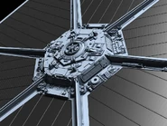 TIE3.jpg (586 KB) Die Solarpanelen des Jägers