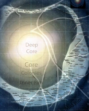 Eine Karte der Expansionsregion mit einigen darin befindlichen 