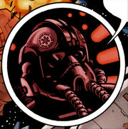 Evir Derricote in seinem TIE-Cockpit bei der Schlacht von Derra IV