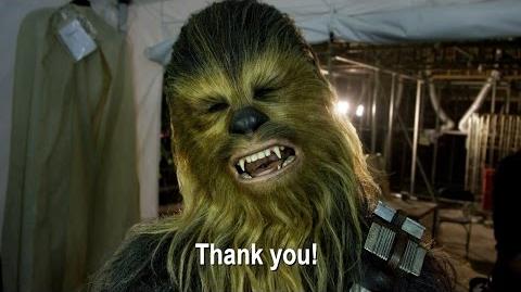 Thank you from the set of Star Wars The Force Awakens!