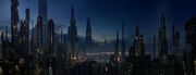 Coruscant in der Nacht