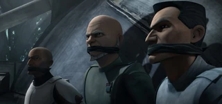 Kilian, Ponds und der Offizier als Geiseln auf Vanqor.