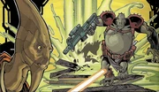 Ein Yinchorri kämpft gegen einen Jedi