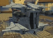 Ein von Canderous Ordo modifizierter Basilisk-Kriegsdroide auf Onderon