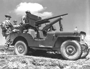 Heavily armed with a 37mm cannon and M1917 Browning machine gun jeep of the US 3rd Infantry, Newfoundland, 1942