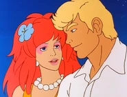 Walking along a moonlit beach.