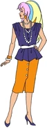 Yellow/purple fashion (model sheet number DS-5)