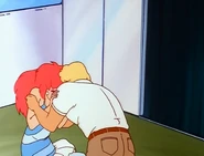 Steve catching Kimber during some turbulence.