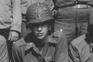 Burr served in the U.S. Army during World War II. (photo taken in England c. 1944)