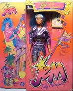 Aja first edition doll with original outfit, tights belt, shoes, blue guitar and cassette tape from Hasbro.