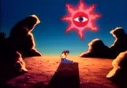 Laura hallucinating from her drug use.