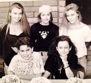 Alexander Polinsky's birthday with Christie Clark, Nicole Eggert, and Sara Gilbert