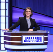 Mayim Bialik In her Silver Satin Blouse