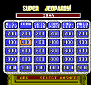 The Super Jeopardy! board w/ values doubled