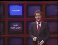 Alex reveals the Final Jeopardy category and clue