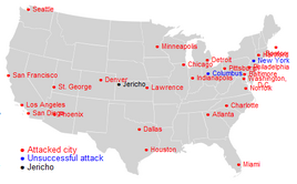 Map of attacks