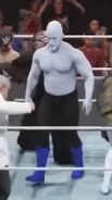 Glue Man in Jermania 2018, when his skin was slightly more blue than usual