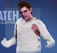 Jerma in Jermania 2020, with his full-body-minus-armpits cast a few months after his breakdancing incident