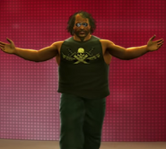 Big Boy Byeah making his way to the ring in the first jerma rumble