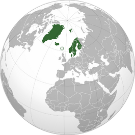 Nordic countries orthographic