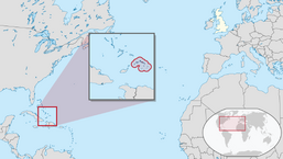 Turks and Caicos Islands in United Kingdom (special marker)