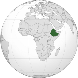 Ethiopia (Africa orthographic projection)