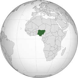 Nigeria (orthographic projection)