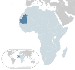 Location Mauritania AU Africa