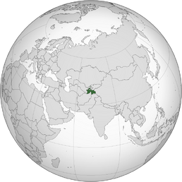 Tajikistan (orthographic projection)