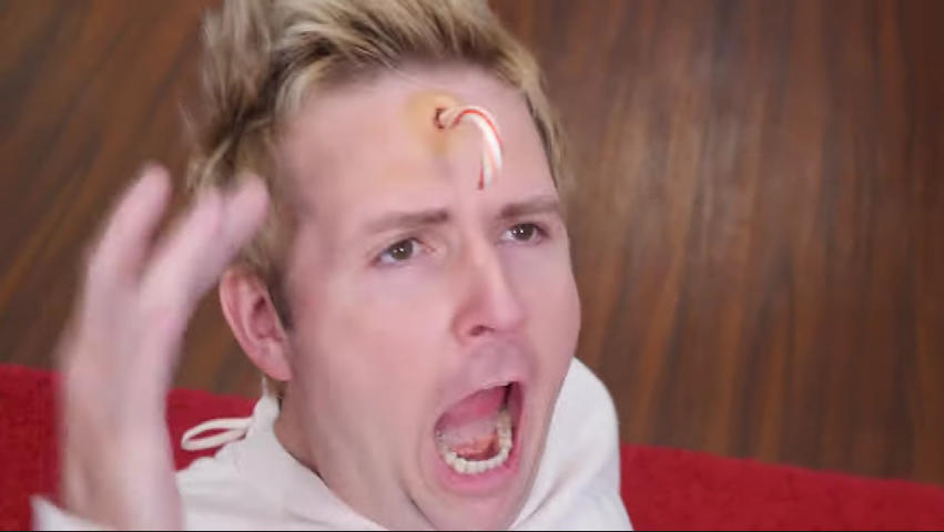 Candy Cane Grows Out Forehead Jesseandmike Wiki Fandom 3463