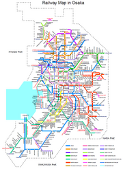 Raylway Map of Osaka