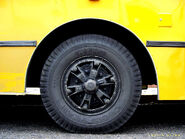 Yellow bus wheel