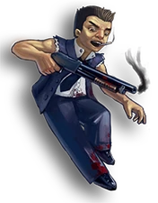 One of the earliest artworks of Barry from the PSP version of Age of Zombies