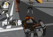 A pile of the police and player, happens after a third officers grabs on.