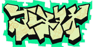 This graffiti tag does not appear in the final game.