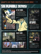 Issue 14 of the UK Official Dreamcast Magazine which highlights a JSR demo with a screenshot of Beat in Shibuya-cho.