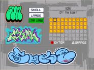 Gum's graffiti in Jet Set Radio.