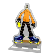 Slate/Soda acrylic standee from Limited Run Games.