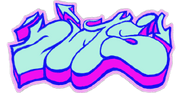 This graffiti piece was used on the train in Bantam Street.