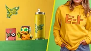 Various pieces of merchandise featuring Beat's Jet Set Radio design that was sold on the Sega Shop, produced by Numskull.