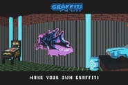 The graffiti location in the GBA version.