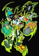 Combo featured on a variant of a promotional Jet Set Radio poster.