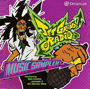 DJ Professor K on the Jet Grind Radio Music Sampler album art.