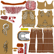 Textures for Miguel's clothing and head.