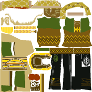 Textures for Tez's clothing and head.